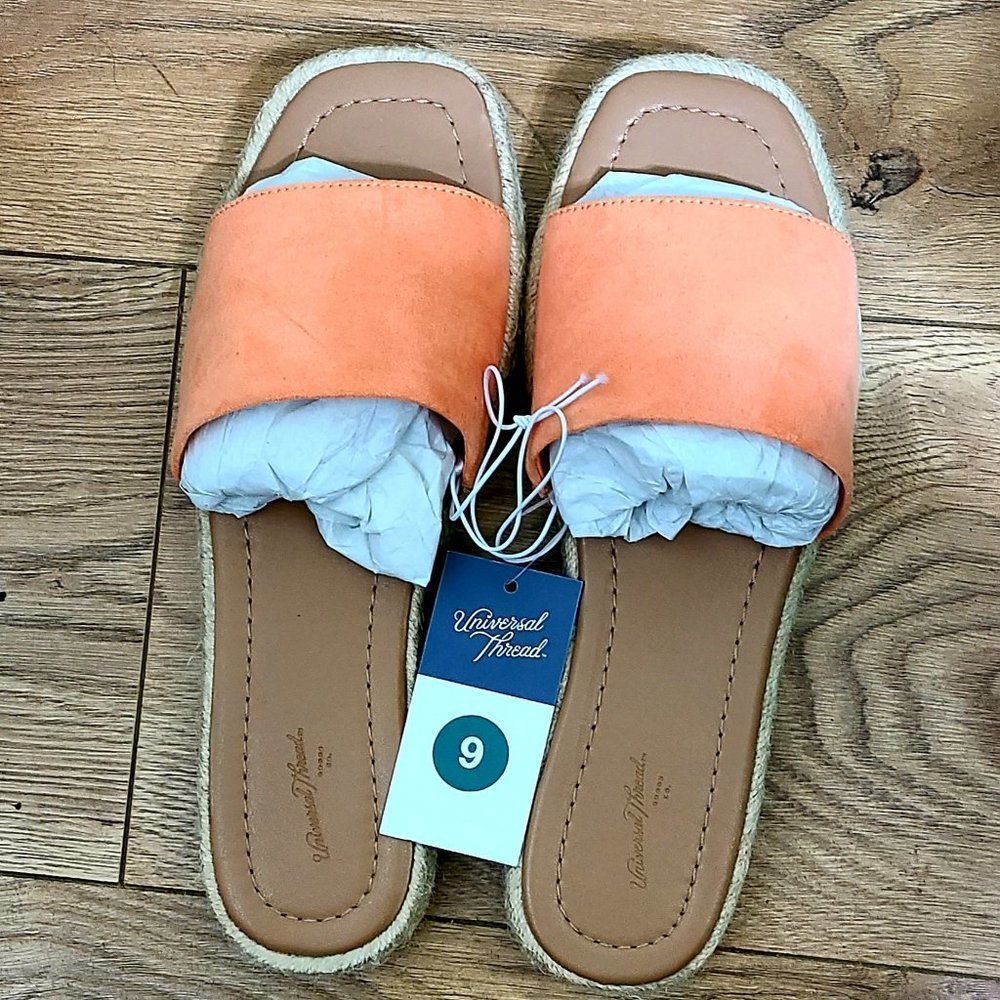 Women's Maren Wide Width Square Toe Espadrille Slide Sandals NWT